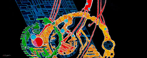 Circles of Pandora di Dominique Favreul, Pittura in vendita su Singulart