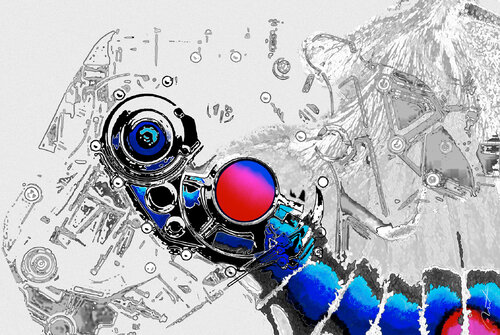 The blue Canyon of Cressida di Dominique Favreul, Digitale in vendita su Singulart