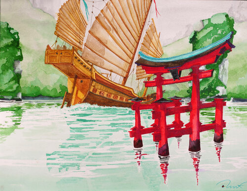 A l'est de Haïphong de Dominique Favreul, Pintura a la venta en Singulart