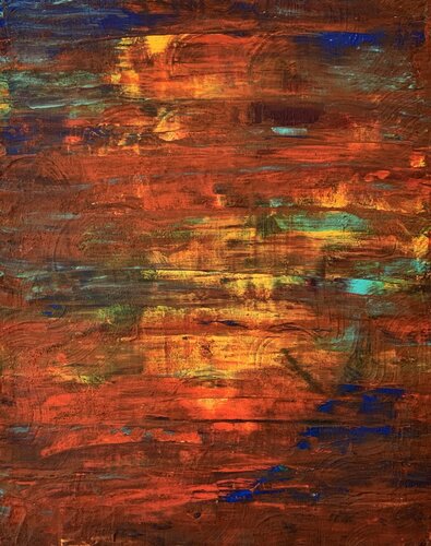 Untergang in Farbe von Carolin Schmidt, Malerei kaufen auf Singulart