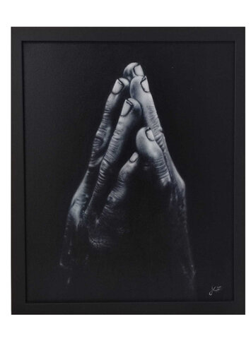 praying hands by Angeles Ollarburo, Painting for Sale on Singulart