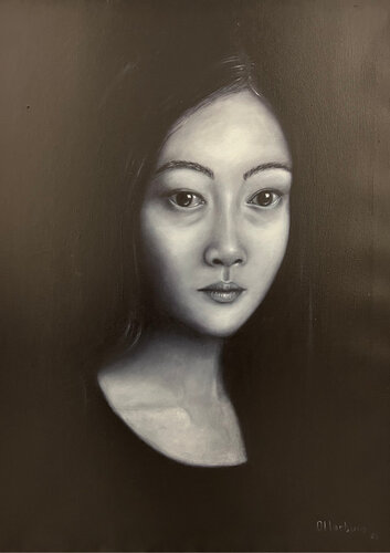 The Jade Gaze von Angeles Ollarburo, Malerei kaufen auf Singulart
