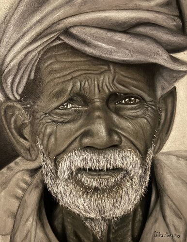 The Weight of Years by Angeles Ollarburo, Painting for Sale on Singulart
