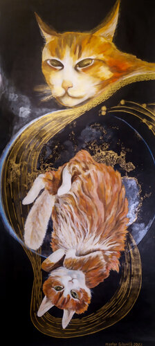 A cat in the world di Svetlana Ivanova, Pittura in vendita su Singulart