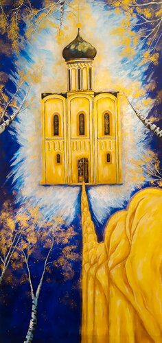 Russia - the road to the temple di Svetlana Ivanova, Disegno in vendita su Singulart