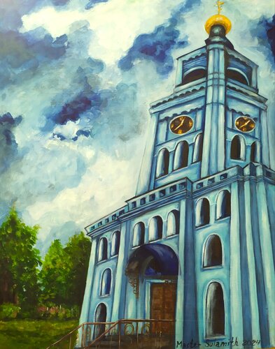 The Spaso-Blachernae Monastery is an Orthodox convent in the village of Dedenevo, Moscow region. von Svetlana Ivanova, Zeichnungen kaufen auf Singulart