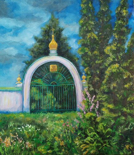 Entrance gate of the Spaso-Vlachernsky Convent, Dedenevo, Russia von Svetlana Ivanova, Zeichnungen kaufen auf Singulart