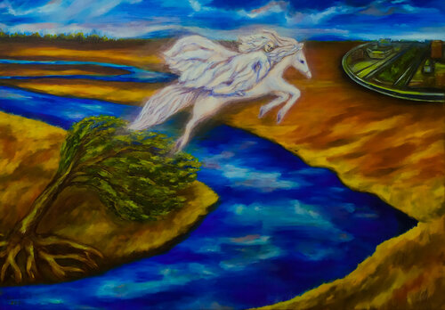 From the past to the future. de Svetlana Ivanova, Pintura a la venta en Singulart