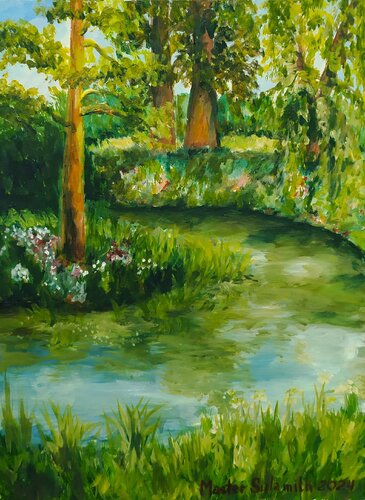 A pond. Dedenevo. Russia de Svetlana Ivanova, Dibujo a la venta en Singulart