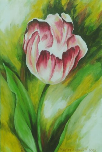 Spring comes with tulips de Svetlana Ivanova, Dibujo a la venta en Singulart
