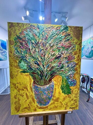 115 - MON PREMIER BOUQUET EN RELIEF di Jenny d'Ormond, Pittura in vendita su Singulart