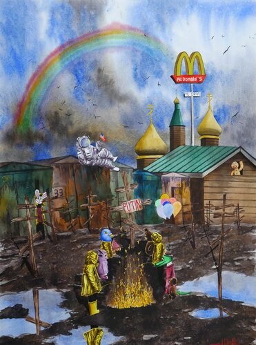 End of dictatorship von Eugene Gorbachenko, Malerei kaufen auf Singulart