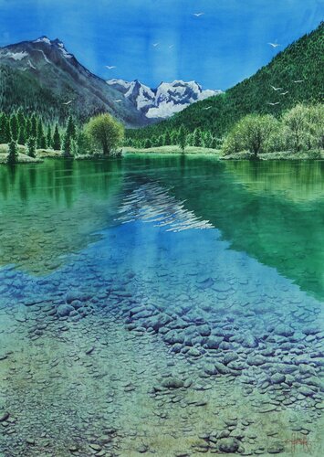 Crystal Lake von Eugene Gorbachenko, Malerei kaufen auf Singulart