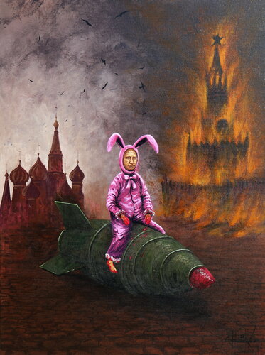 Horror cannot be disguised. The destruction of dictatorship van Eugene Gorbachenko, Schilderij te koop op Singulart