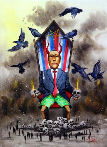 Russian "Devil" di Eugene Gorbachenko, Pittura in vendita su Singulart