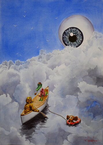The eye of God von Eugene Gorbachenko, Malerei kaufen auf Singulart