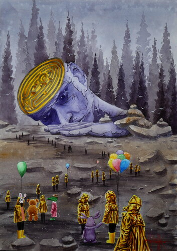Mind Labyrinth di Eugene Gorbachenko, Pittura in vendita su Singulart