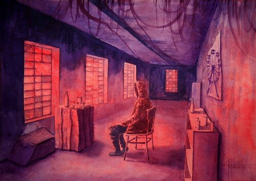 S.T.A.L.K.E.R. 2 Red light de Eugene Gorbachenko, Pintura a la venta en Singulart