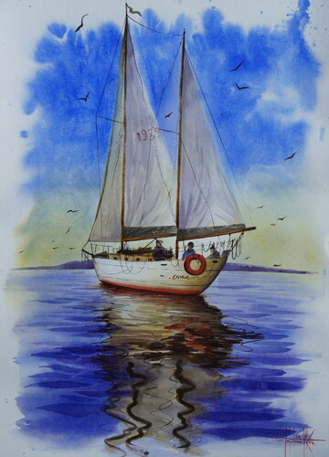 Under the sails von Eugene Gorbachenko, Malerei kaufen auf Singulart