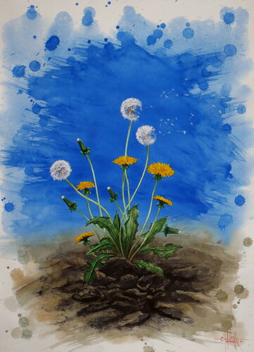 Dandelions di Eugene Gorbachenko, Pittura in vendita su Singulart