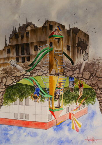 Playground di Eugene Gorbachenko, Pittura in vendita su Singulart