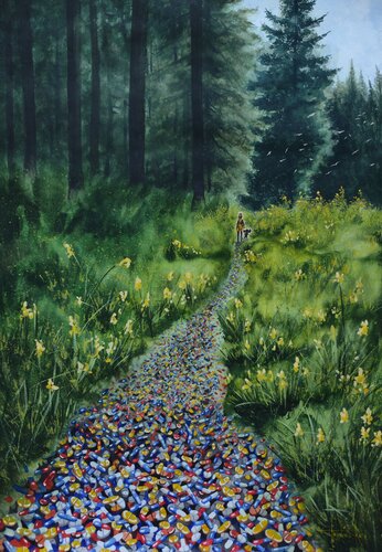 Rainbow Trail van Eugene Gorbachenko, Schilderij te koop op Singulart