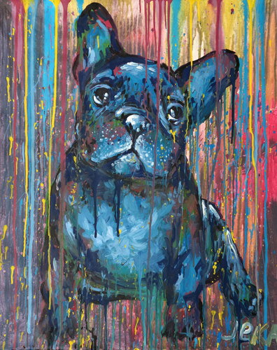 French Bulldog di Eugene Gorbachenko, Pittura in vendita su Singulart