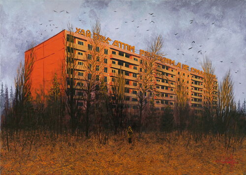 Autumn in Pripyat 2 van Eugene Gorbachenko, Schilderij te koop op Singulart