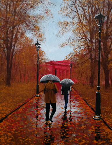 Autumn in Kyiv by Eugene Gorbachenko, Painting for Sale on Singulart