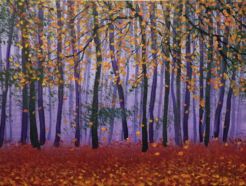 The last leaves van Eugene Gorbachenko, Schilderij te koop op Singulart