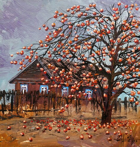 Grandma's house van Eugene Gorbachenko, Schilderij te koop op Singulart
