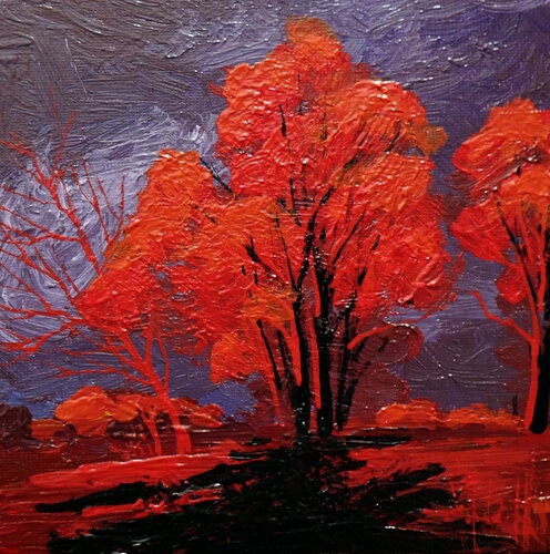 Bloody sunset van Eugene Gorbachenko, Schilderij te koop op Singulart