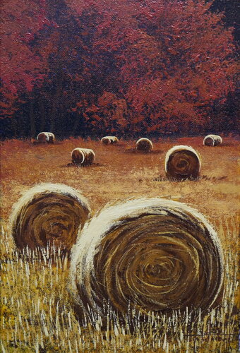 Autumn field di Eugene Gorbachenko, Pittura in vendita su Singulart