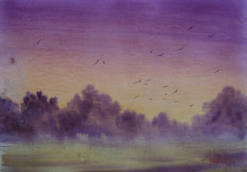 Autumn morning di Eugene Gorbachenko, Pittura in vendita su Singulart