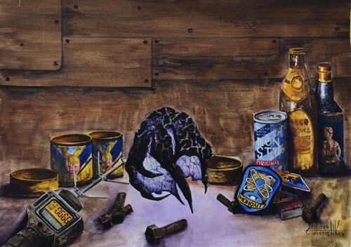 S.T.A.L.K.E.R. 2 Food and ARTEFACT van Eugene Gorbachenko, Schilderij te koop op Singulart