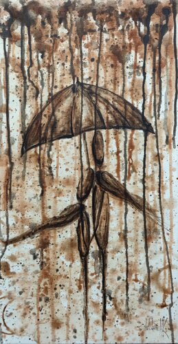 Two in the rain von Eugene Gorbachenko, Malerei kaufen auf Singulart