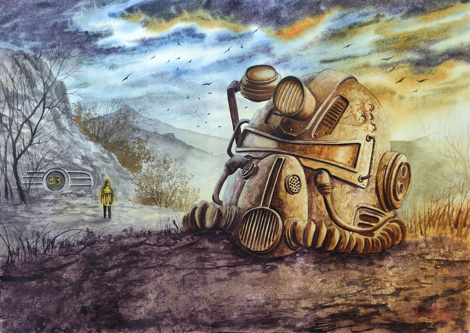 Fallout. Knight helmet Eugene Gorbachenko