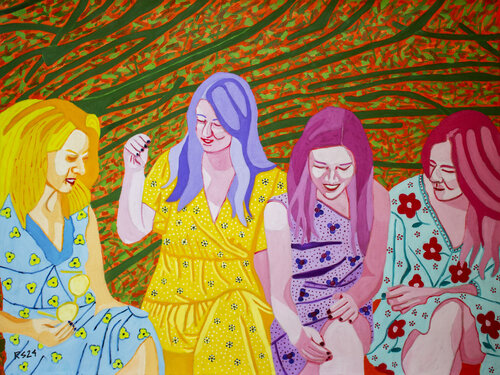 Friends No. 6 van Randall Steinke, Schilderij te koop op Singulart