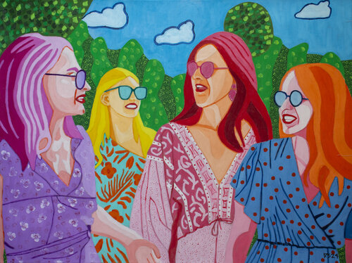 Friends No. 3 van Randall Steinke, Schilderij te koop op Singulart