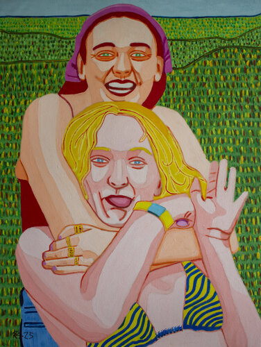 Two Women in a Park No. 1 by Randall Steinke, Painting for Sale on Singulart