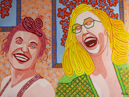 Two Women No. 3 van Randall Steinke, Schilderij te koop op Singulart