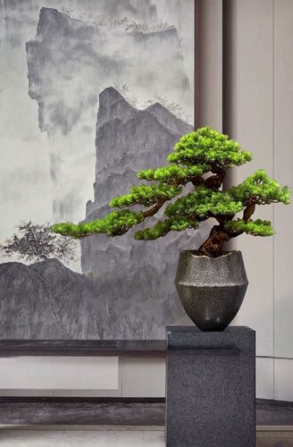 VICKY YAO Fine Art - Exclusive Design Realistic Bonsai Art Tree Luxury Restaurant Art 78x68Hcm by VICKY YAO, Other Media for Sale on Singulart