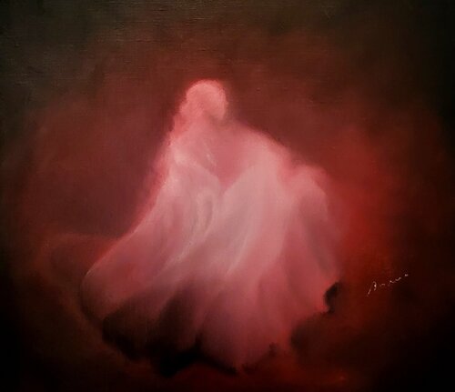The silhouette of a woman in a cabaret van Bongeun Koo, Schilderij te koop op Singulart