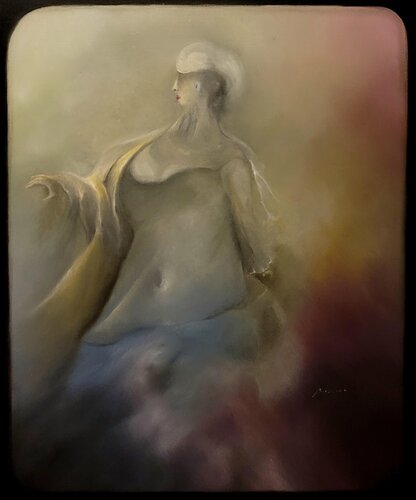A woman in the wilderness by Bongeun Koo, Painting for Sale on Singulart