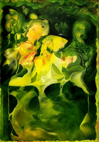 Kiss by Bongeun Koo, Painting for Sale on Singulart