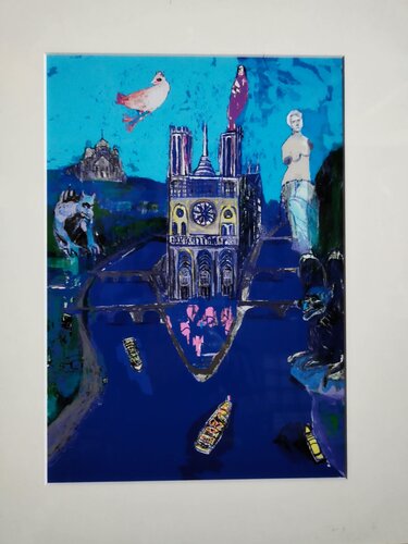 Les Fantômes de Notre Dame di MASAO KANNO, Pittura in vendita su Singulart