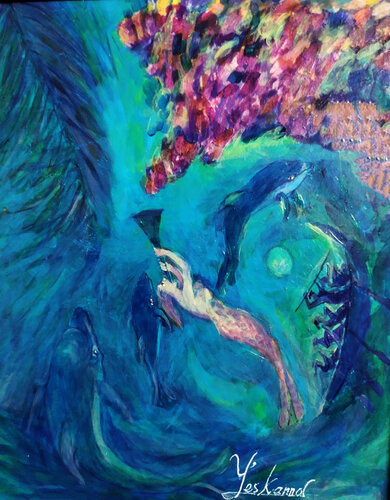 デイゴの花は嵐を連れて来た di MASAO KANNO, Pittura in vendita su Singulart