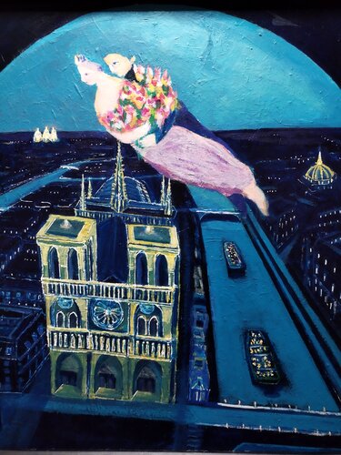 ノートルダム寺院の空 di MASAO KANNO, Pittura in vendita su Singulart