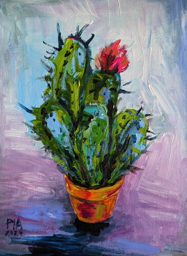 Cactus by Pia Grambart, Painting for Sale on Singulart