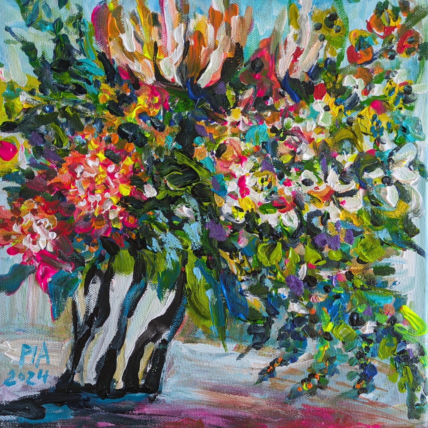 Flowers in a zebra Vase Pia Grambart
